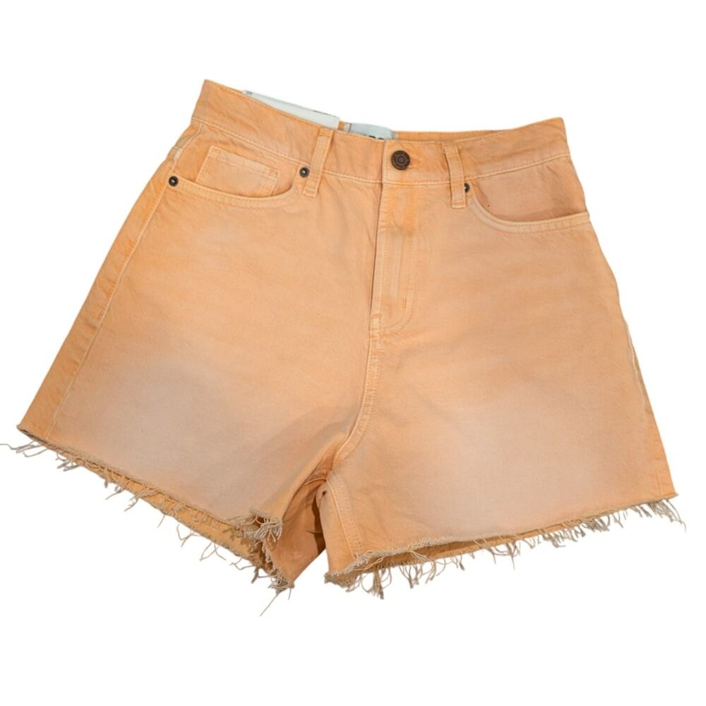 Urban Outfitters BDG A-Line‎ Shorts Orange Washed High Rise Raw Hem